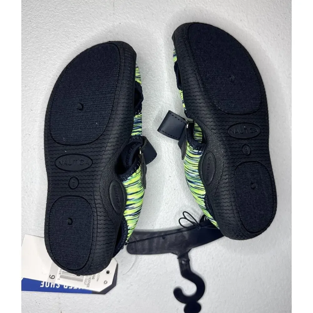Toddler’s Nautica Kettle Gulf Water Shoes Navy Lime Heather Size 9
